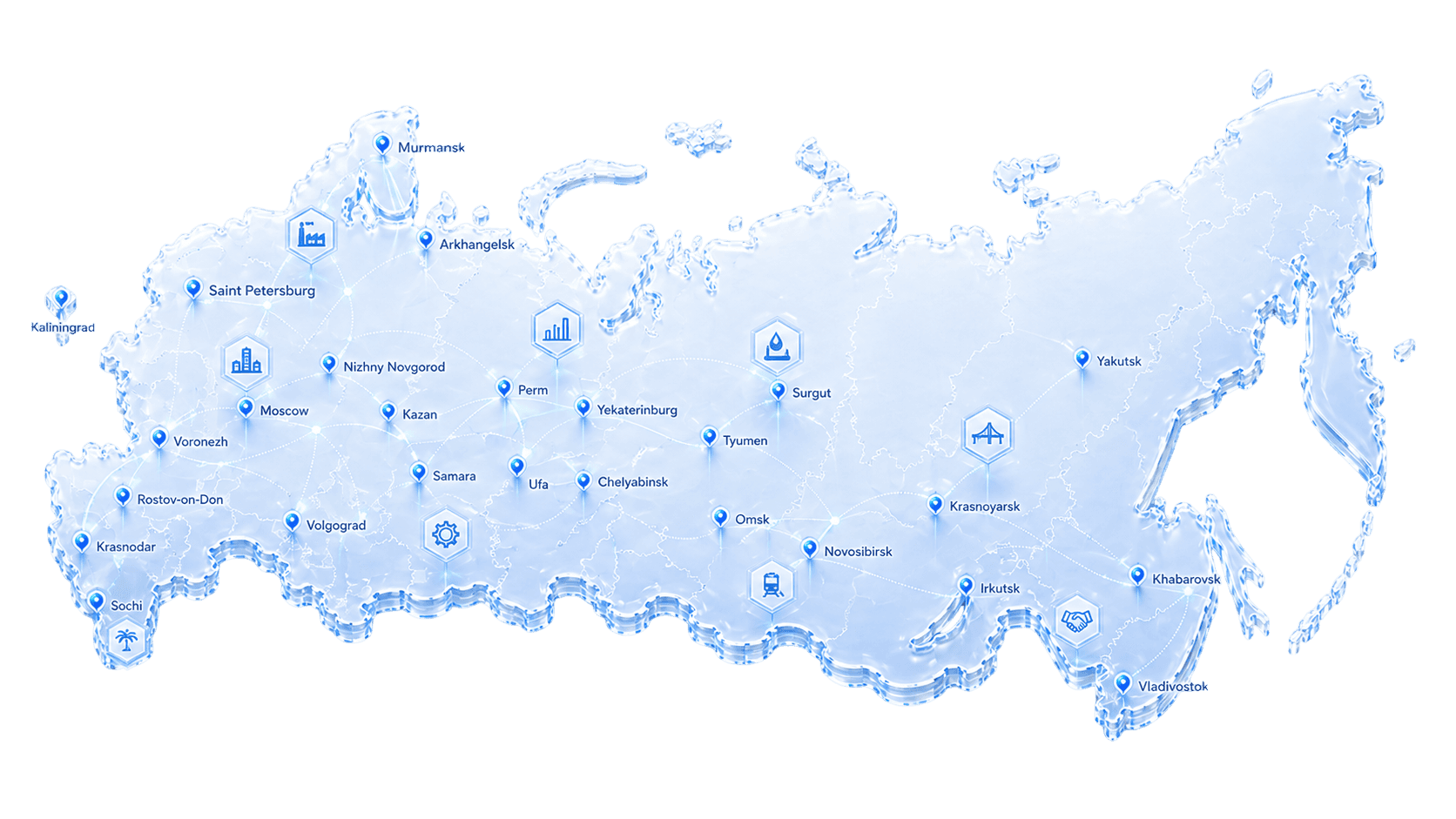 Карта России: тендерное сопровождение поставщиков и подрядчиков по всей стране